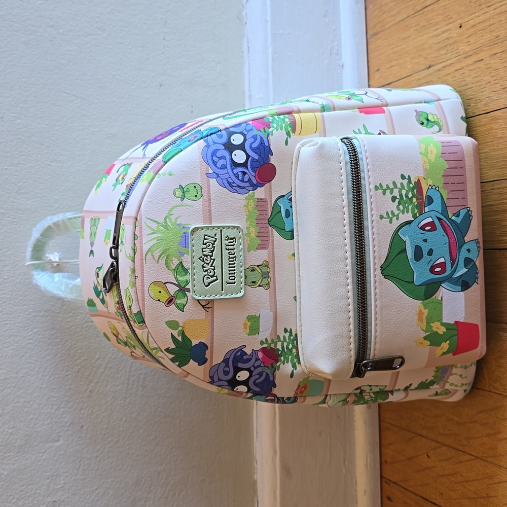 NWT, Loungefly Pokémon Plants Mini Backpack GameStop Exclusive